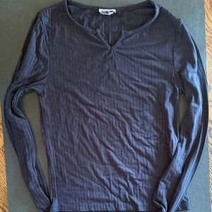 Noisy May Black Medium Long sleeve ribbed Top